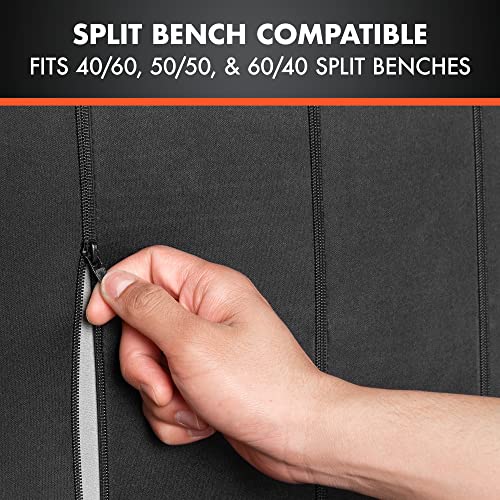 Carxs Monaco Seat Covers For Cars Full Set, Gray Tri-Tone Front With Split Rear Bench Back Seat Cover, Automotive Seat Covers For Trucks Suv Van Auto #TOP5