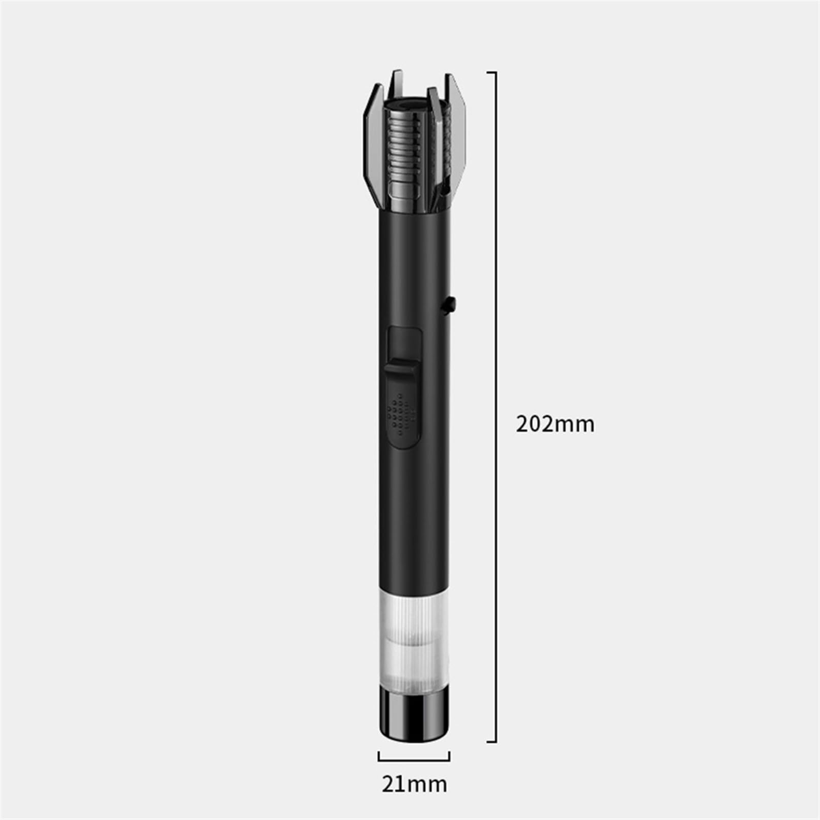 Accendino Spada Laser, Metallo Grande Fuoco Antivento Fiamma Blu Ricaricabile Torcia da Cucina Accendino, Accendino Spitfire Antivento ad Alta Temperatura, Blocco di Sicurezza e Fiamma Rossa Regolabil