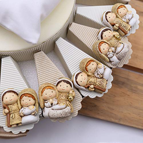 Viale Magico Torte Bomboniere Battesimo Sacra Famiglia con Magnete Confetti