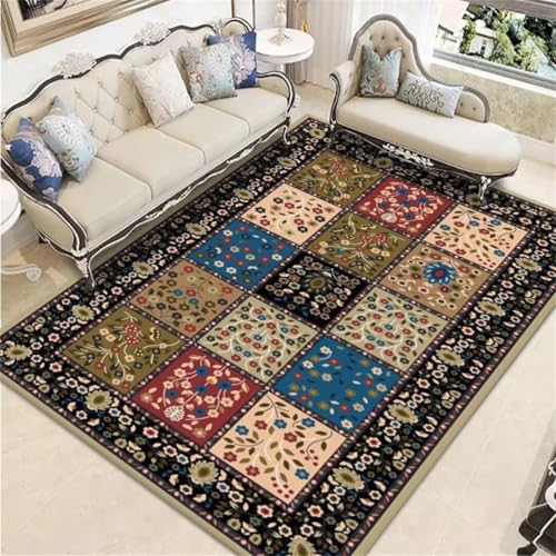 Tapis de salon tout doux multicolore carré 180X250cm idéal pour la salle à manger - 2