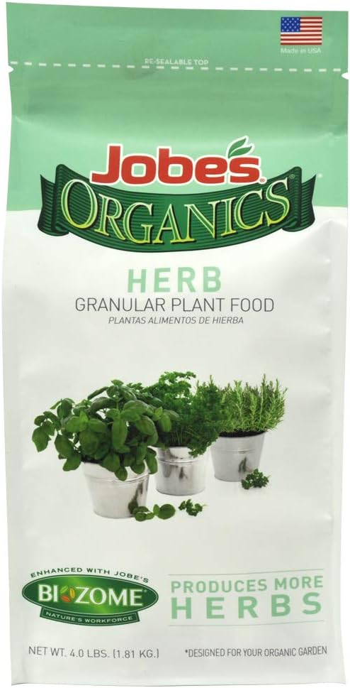 Jobe’s Organics 09127, Granular Plant Food, For Herbs, 4lbs