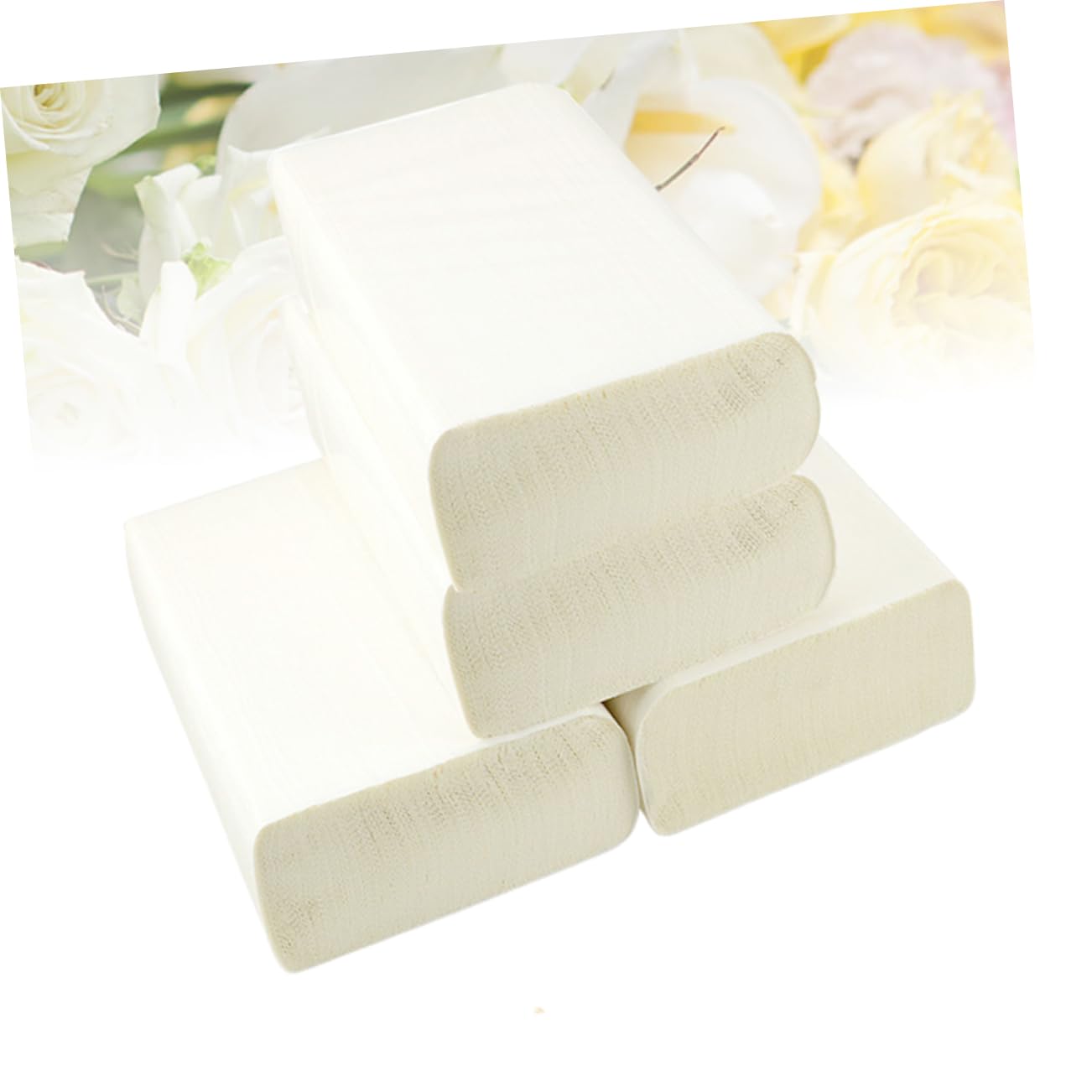 Pâte de Bois Blanc Essuie-tout 4 Rouleaux Épais Cuisine