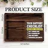 Tech Support Gifts for Women Men, Funny Gifts for IT Tech Guy Lovers Programmer Techies Checklist Before You Ask Sticky Note Holder Computer Office Desk Decor