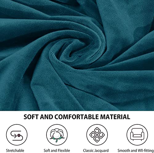 DKSLIPGO Velvet Office Chair Cover with Arm Covers - Stretch Computer Desk Universal Boss Swivel Gaming Chair (Large, Lake Blue) by DKSLIPGO - Image 3
