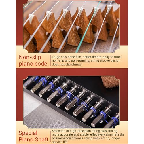Entrenador de dedos Guzheng de 21 cuerdas con accesorios completos y mochila para principiantes, adultos, niños y prácticas y exámenes