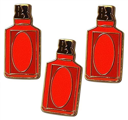 Pines de solapa Novel Merk de metal esmaltado para corbata con diseño de botella de whisky
