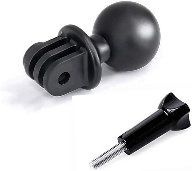 Vcufflinks Ball Head Mount Adapter (1-Inch Diameter Ball) with Thumb Screw Compatible with GoPro Hero 9/8/7/(2018)/6/5 Black,Session 5/4,Hero 3+,DJI Osmo Action,AKASO/Campark/YI Action Camera