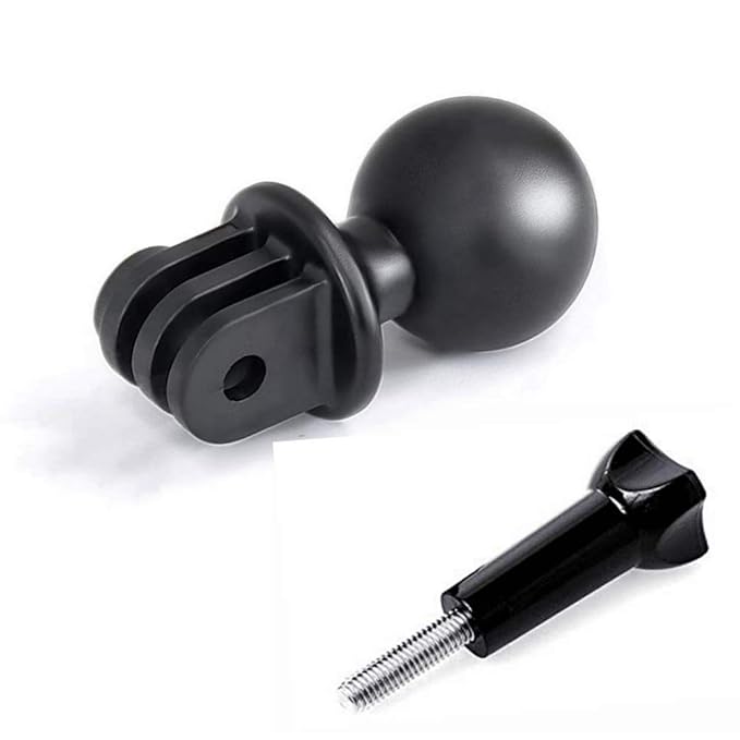 Ball Head Mount Adapter (1-Inch Diameter Ball) with Thumb Screw Compatible with GoPro Hero 9/8/7/(2018)/6/5 Black,Session 5/4,Hero 3+,DJI Osmo Action,AKASO/Campark/YI Action Camera