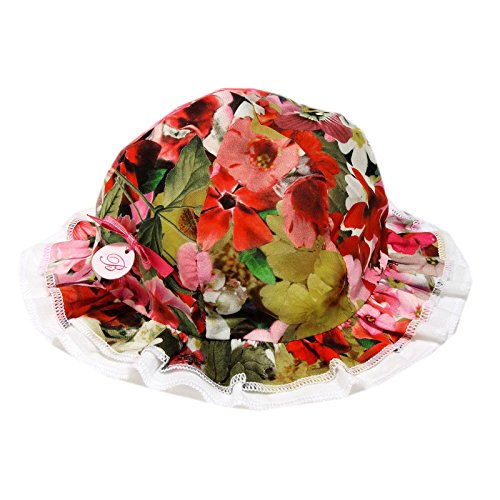 Bonnet en coton Blumarine pour bébé avec de jolies fleurs imprimées