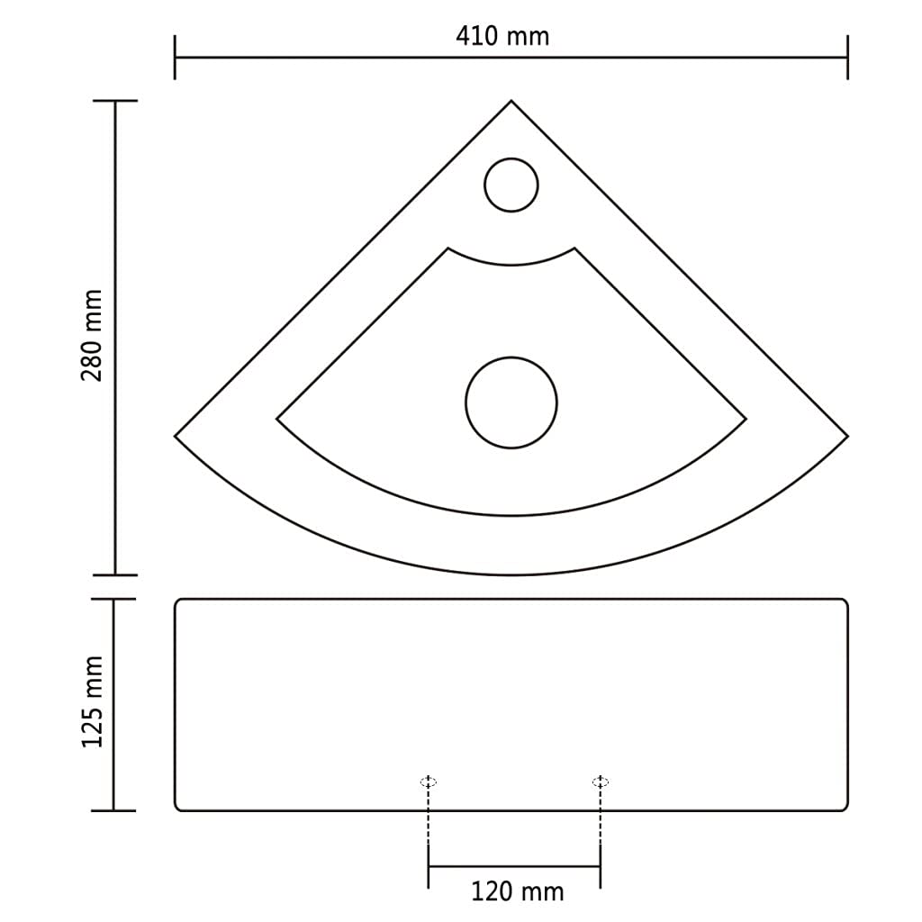 Rantry Lavandino con Troppopieno 45x32x12,5 cm Nero, Lavandino Piccolo Bagno, Tappo Lavandino Bagno, Lavandini, Filtro Lavandino Bagno, Tappi Lavandino Bagno, Scarico Lavandino Bagno Decorazione