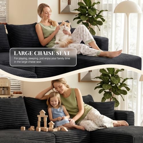 Image of 118 Inch Oversized U-Shaped Boneless Cloud Sectional Couch