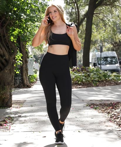 BRXL No Front Seam Leggings for Women High Waist Tummy Control Yoga Pants with Pockets for Workout Gym Running 25"2