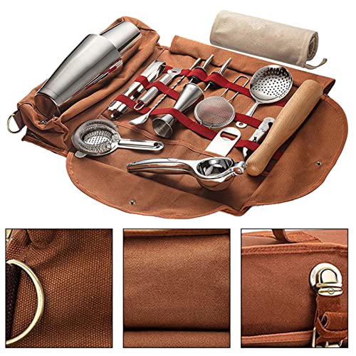 Bartending Bag Viagem,Bag Case Bar Portátil com Alça de Ombro para Viagem | Saco de kit de bar para