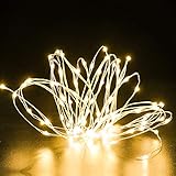 YestBuy 106 LED 17ft/5.3m LED Battery Operated Starry Fairy String Light, Decorative Copper Wire...