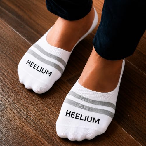 Image of HEELIUM Bamboo No Show Socks for Men | Odour Free & Breathable | 3X Softer Than Cotton Socks | Low Cut Socks | Size (UK 6-10)