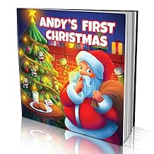 Personalized Story Book by Dinkleboo - "First Christmas" - for Kids Aged 0 to 8 Years Old - A Story About Your Childs First Christmas - Smooth Satin Paper - Soft Cover 8"x 8"