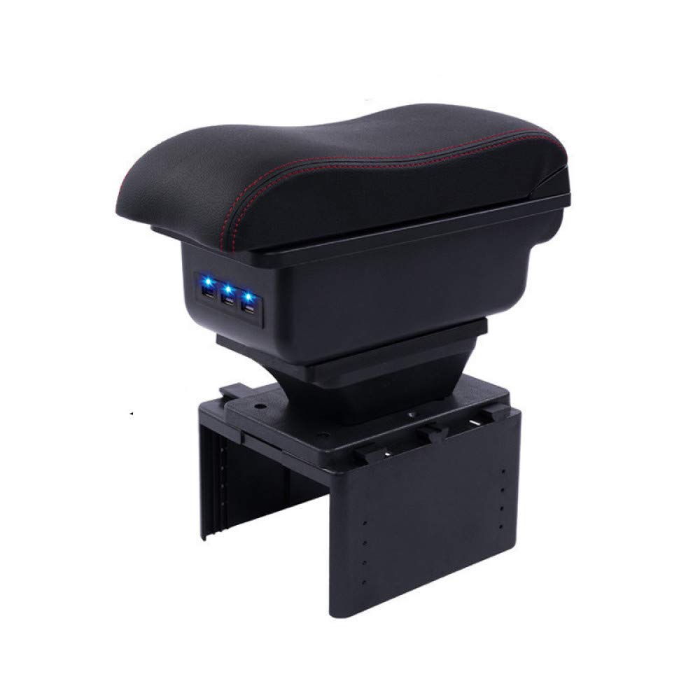 N/A Car armrest storage box center console leather cup holder car styling,for Hyundai Trajet Atos Elantra Getz H1 i20 Matrix