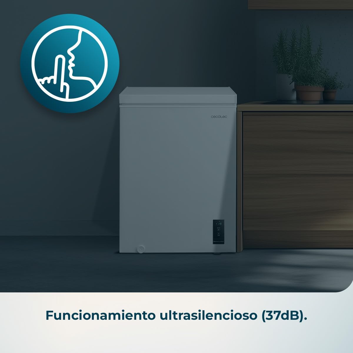 Cecotec freezer with ultra-silent operation icon