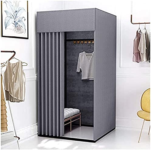 Loja de roupas móveis vestiário portátil com ganchos para lojas de roupas shopping centers, marrom,