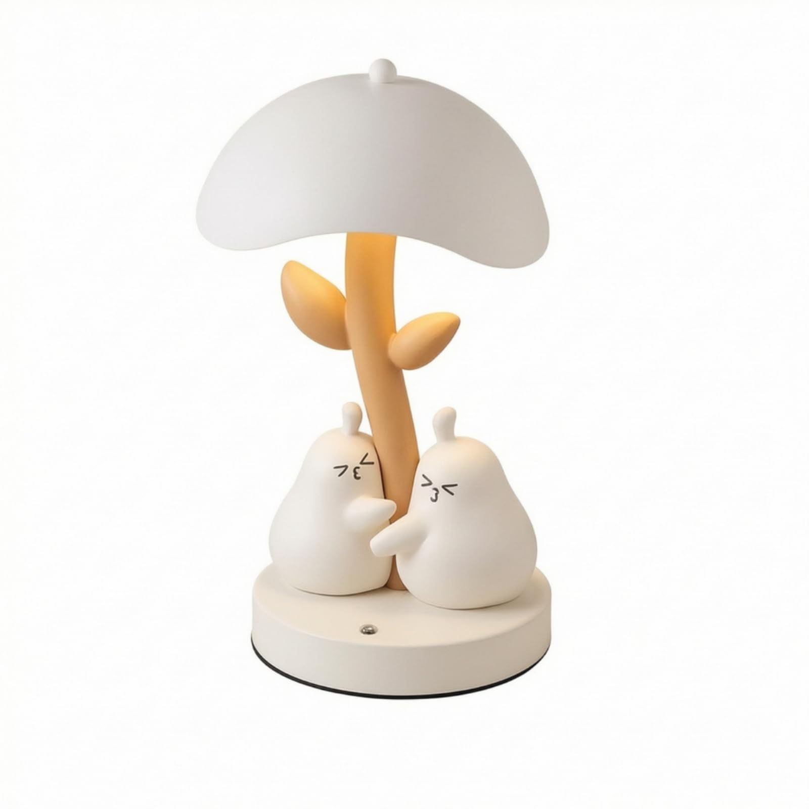 Lámpara con Forma Pera Infantil Lámpara Mesa con Batería Recargable 3 Colores para Niños, Escritorio, 抱抱梨台灯-梨色, 可爱风