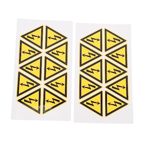 KICHOUSE 20piezas Calcomanías De Advertencia Para Caja Eléctrica Seguridad Pp Señal De Precaución Fácil De Instalar