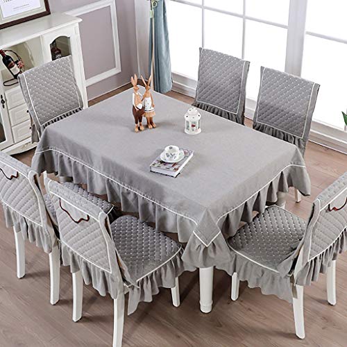 Nappe rectangulaire 100% coton style vichy en lin de qualité supérieure - 2
