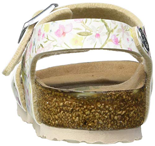 Birkenstock Rio Plain Kids White Watercolor Flower Vegan 3 US Child3