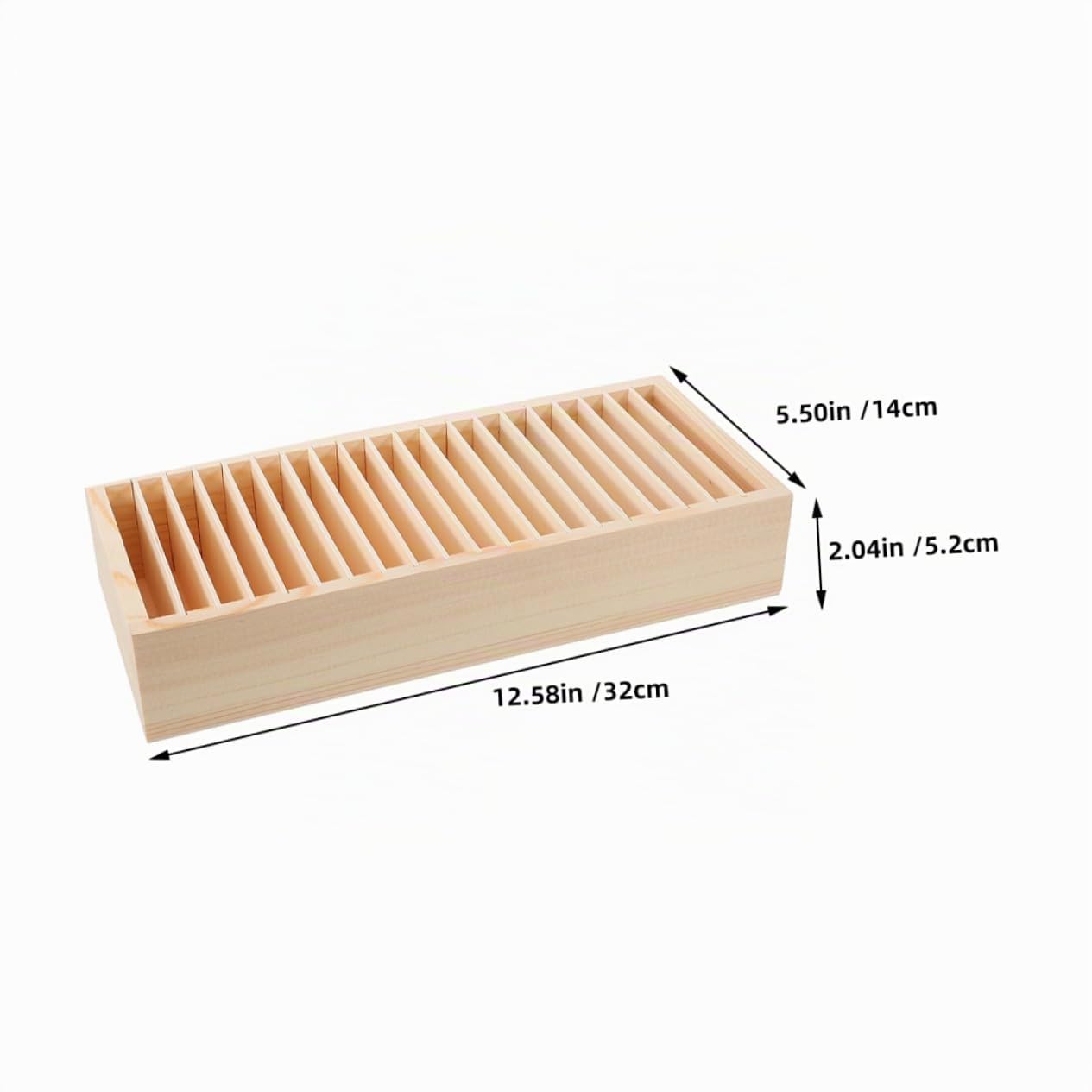 Operitacx Scatola in Legno Beige Multi-scomparto e Struttura Staccabile Porta Biglietti da Visita e Fermagli 2 Pezzi per Design per Ufficio e Casa