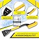 DUNLOP Eiskratzer Auto mit Besen Blitzschnell Eis und Schnee mit 105 mm breiter Spezial Mikrolippe schonend entfernen Teleskop Car Scheibenkratzer