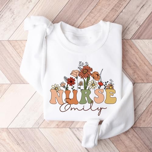 Personalized Nurse Sweatshirt, RN Crewneck Sweatshirt, Gifts for New RN, Nurse, Vlentine's Day, Women3