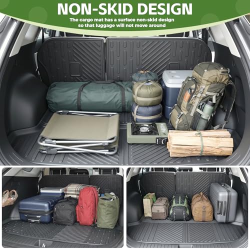 Qyebbk Cargo Liners for 2023-2026 Kia Sportage with Subwoofer, Trunk Mat with Seat Back Cover Accessories All Weather Rear Cargo Mat Backrest Protector(Only for SX X-Pro Models) by Qyebbk - Image 4