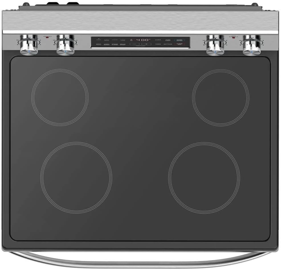 Top view of the Midea MER30S2AST electric range cooktop