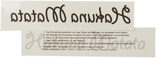 Miniatura 3 de 1 x Hakuna Matata Tattoo - Letras en Negro - Tatuaje Temporal de Piel (1)
