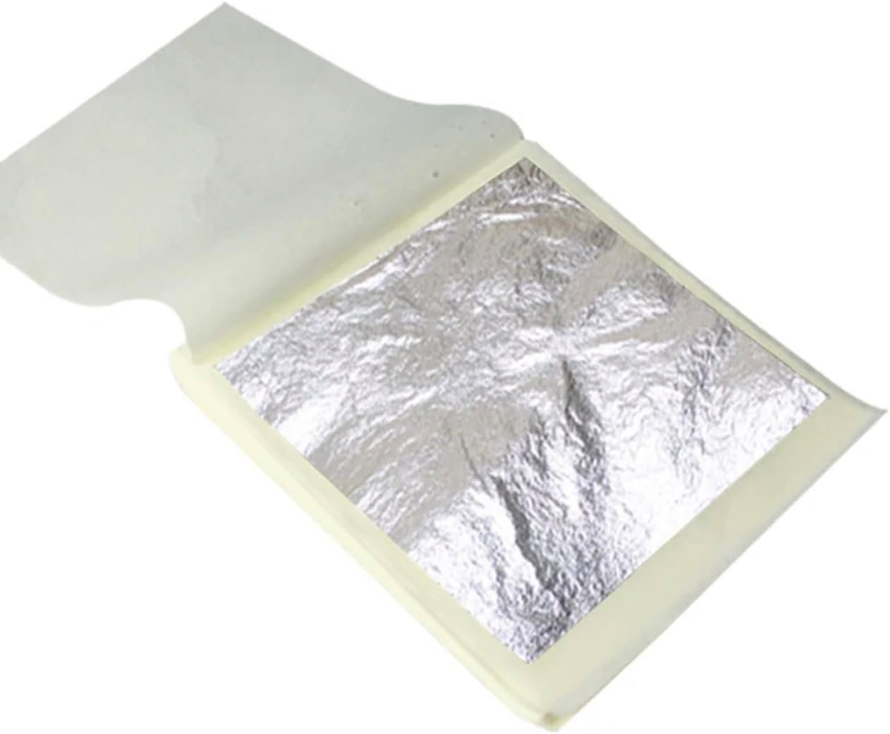 Edible Silver Leaf/Leaves Varakh 99.99% Purity, FSSAI Certified Edible Silver Varakh for Indian Sweets,Bakery and Beauty (Pack of 1, 75 Leaves)