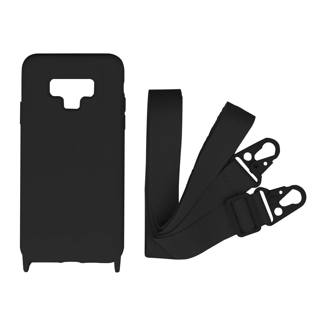 Phone Lanyard Case for Samsung Galaxy Note 9 Soft Touch Liquid Silicone Phone Cover with Adjustable Necklace Holder Full Protective Cases