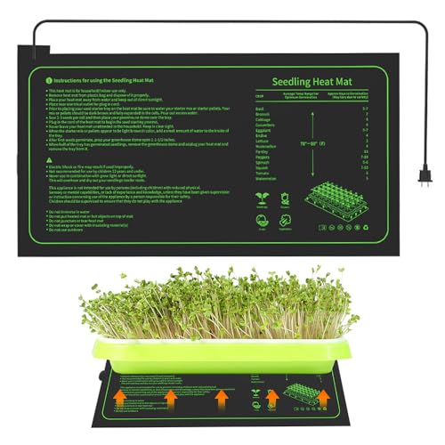 LUFEIS Tappetino Riscaldante 20W per Piante e Rettili