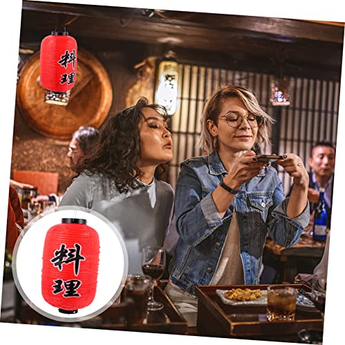 Image of DOITOOL 2 Pcs Japanese Style Decorative Lanterns PVC Waterproof Hanging Lantern for Restaurant Home and Events