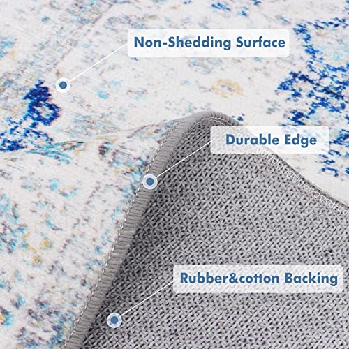 Tewwet Hallway Runner Rug, 2' X 8' Non Slip Runners Rug With Rubber Backing, Machine Washable Boho Vintage Rugs For Kitchen Bedroom Entryway Accent Area Carpet Runner 2X8 Ft #TOP1