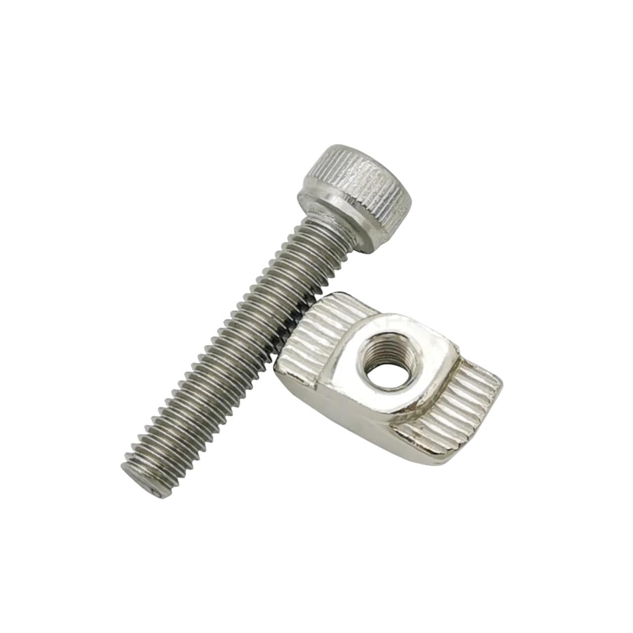 20set/Lot M3 M4 M5 M6 M8 Hex Hexagon Socket Screw Bolt T Nut Hammer Head Sliding for 20/30/40/45 Series T-Slot Aluminum Profile(EU40-M5X25)