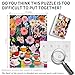 Flower 1000 Piece Puzzle for Adults, PICKFORU Colorful Tea Cups Wildflower Garden Jigsaw Puzzles, Hard Difficult Cupcake Afternoon Tea Theme as Art Decor