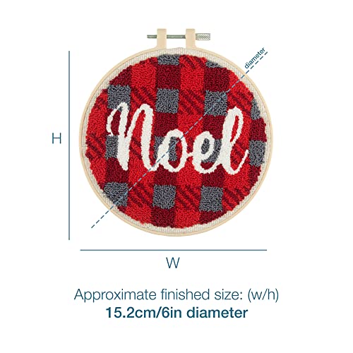 Trimits Embroidery Punch Needle Hoop Kits, 15.2cm 6”, Noel, 15.2cm\ 6” - Image 4