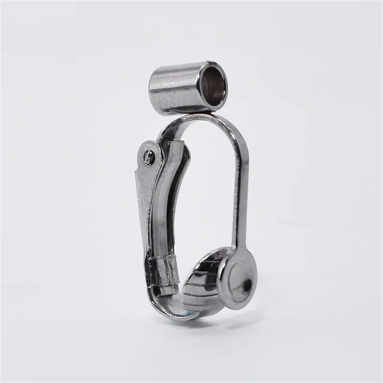 Clip On Earring Backs 50pcs Earrings Adapter Stainless Steel Non-Pierced Clip Back On Converters Earring Settings DIY Findings NO Fade(with Tube)
