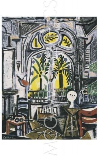 McGaw Graphics The Studio 1955, Pablo Picasso, Wall Decor Art Print Poster, Paper Size 14" x 11" Image Size 11" x 8.5"