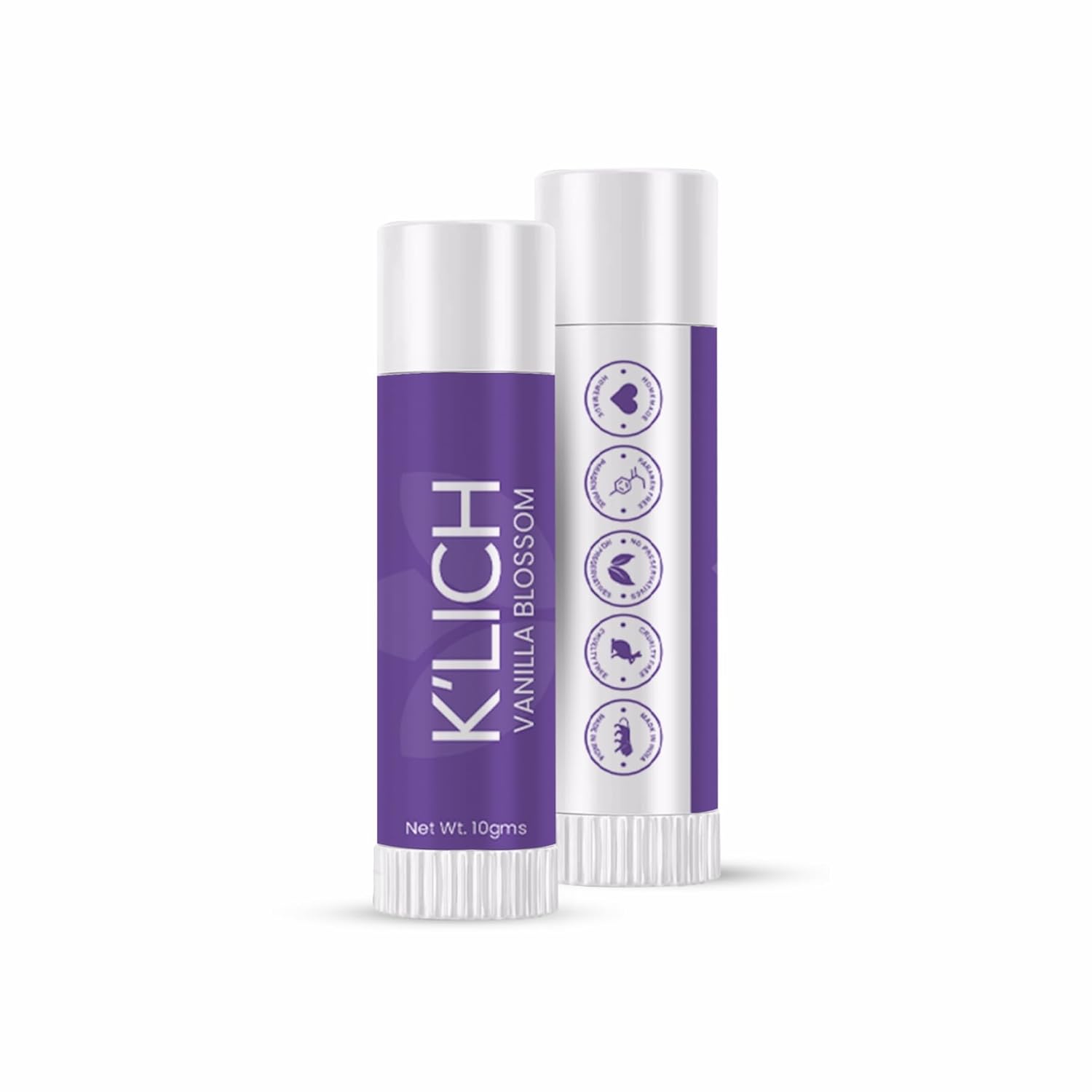 K’lich Organics Vanilla Blossom Lip Balm(5gm) | Lip Balm For Every Season | Brightens Pigmented Lips | Unisex | Zero Chemicals | Skin Friendly | Traditionally & Organically prepared with Nature Care | Colorless | Paraben Free | Non Sticky |