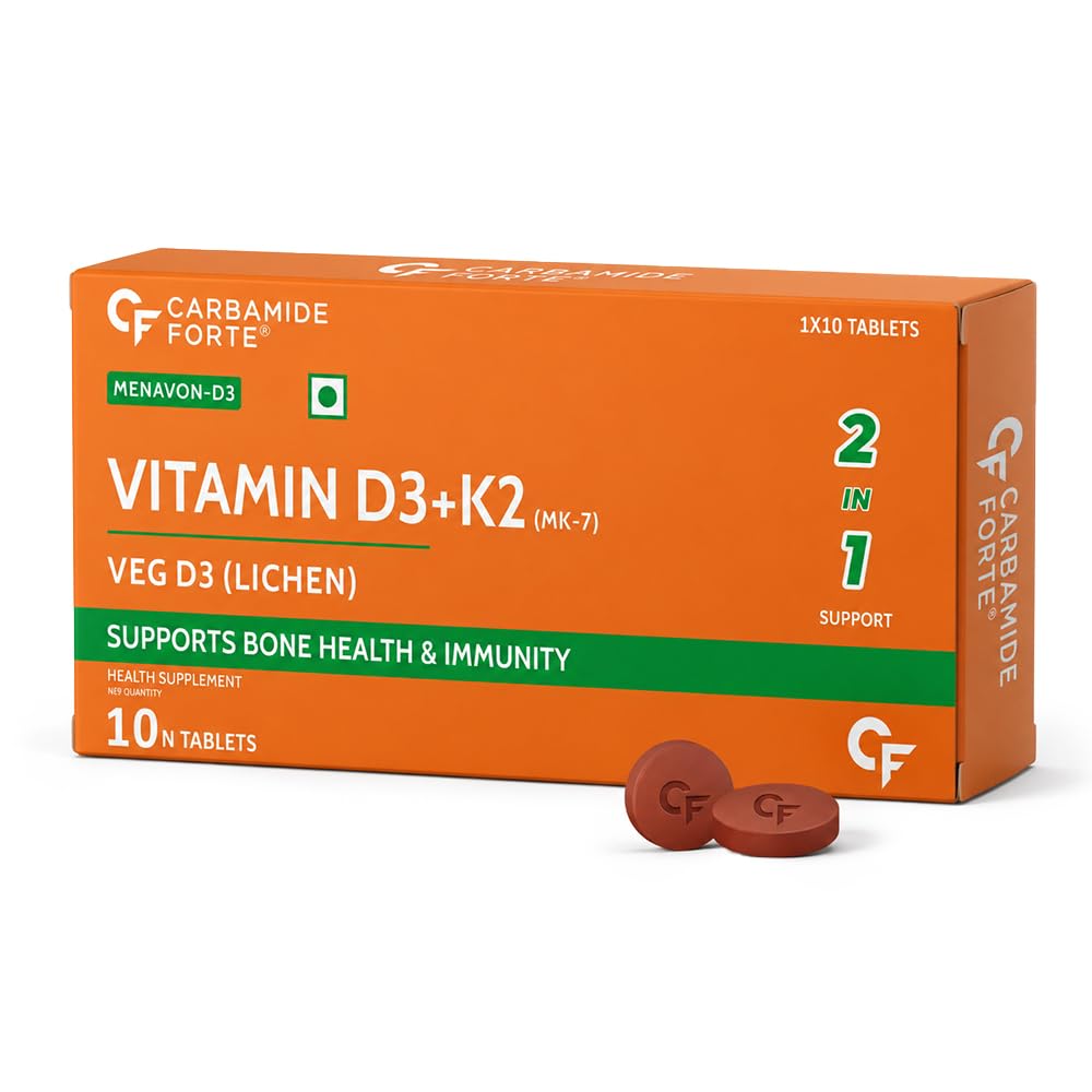 Carbamide Forte Vitamin D Tablets | Vitamin D3 K2 Supplement to support Bone & Heart Health | Veg D3 Lichen - 60 Tablets — Amazon image 14