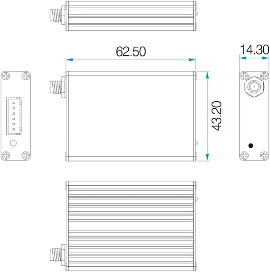 SV652 with Housing Enclosure Bi-Directional Wireless Transceiver Module 27dBm 3Km RF Transmitter Receiver with ESD Protect x 2 PCS (SV652-RS232-915Mhz)