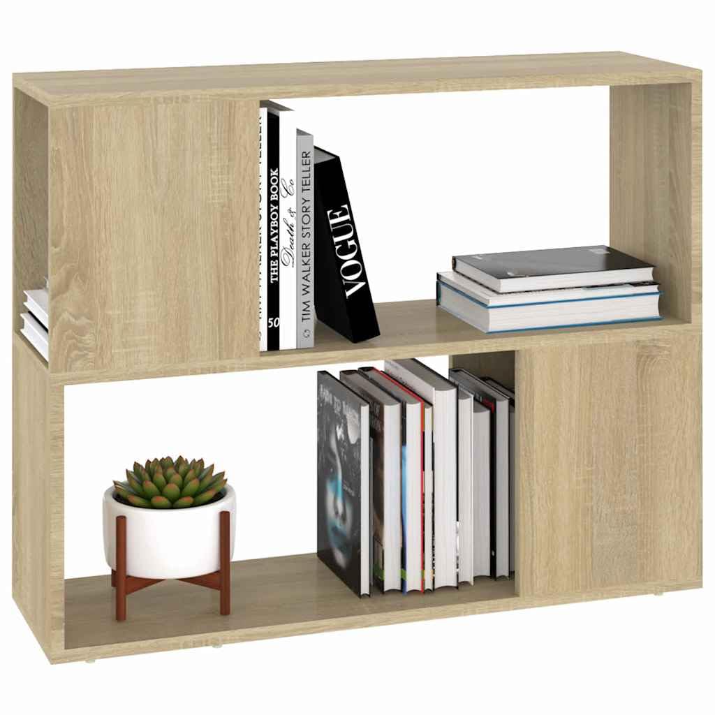 Mobile TV in rovere Sonoma, 80 x 24 x 63 cm, con scomparto aperto, per soggiorno, ufficio, salvaspazio, robusto