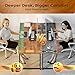 PRAISUN 47 X 24 Inch Computer Desk with Deeper Desktop, Gaming Office Writing Work Desk for Home Office, Study, Bedroom, Work from Home, Metal Frame, Rustic Brown