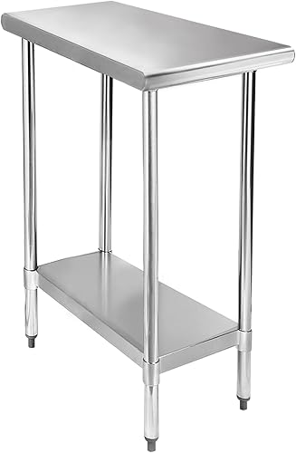 Miniatura 13 de STABLEINK - Mesa NSF de acero inoxidable de 30 x 60 pulgadas, mesas de preparación y trabajo de metal de 5 pies con estante inferior ajustable, para