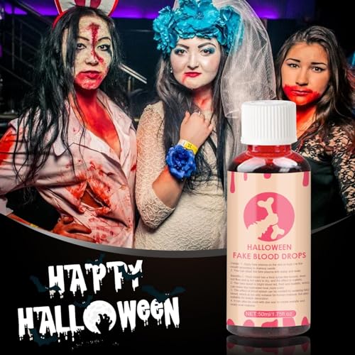 Sangue falso comestível | Sangue falso lavável realista de Halloween 50ml | Fantasia pegajosa de san